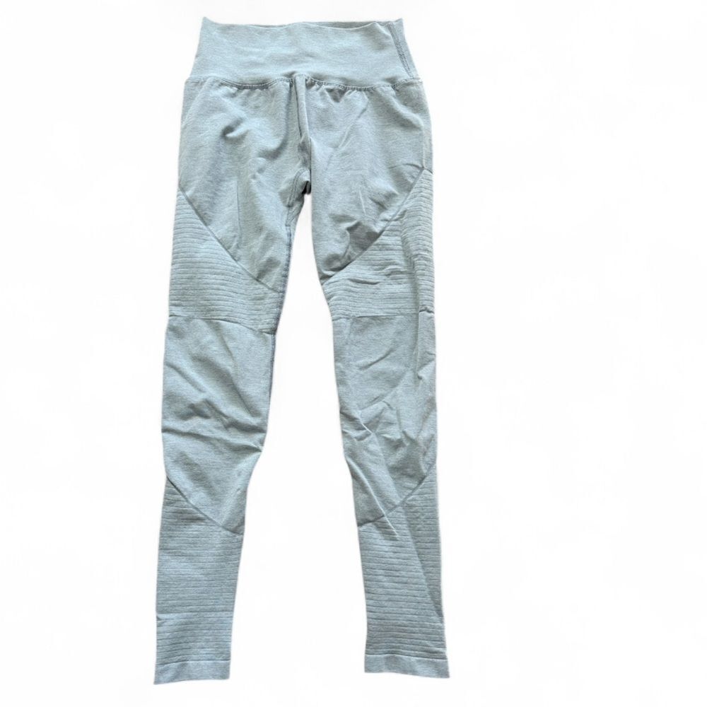Alphabet Gray Moto Style Leggings